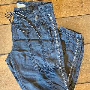 Anthropologie Embroidered Nomad Joggers.